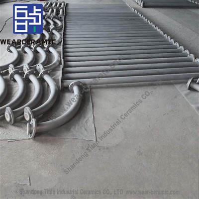 Keramisk fodrad armbåge med 92 % aluminiumoxid